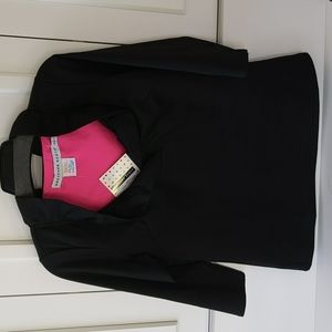 Gretchen Scott 3/4 sleeve ruffle neck blouse